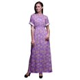 thumbnail image 1 of Bimba Robe Longue pour Femmes en Rayonne à Feuilles et Roses Florales, Style Bohème, Plage, Cocktail, Fête, Maxi, Fendue - Petit, 1 of 6