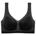 thumbnail image 4 of B91xZ Women's Wireless Bra Medium Support Racerback Sports Bra,Black XXXXL, 4 of 4