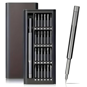 24 In 1 Screwdriver Set - Precision Screwdriver Set With Magnetic Driver | Windspeed Pocket Manual Screwdriver Tool Kit With Sliding Closure | For Tablet, Watch, Camera, Computer Repair
