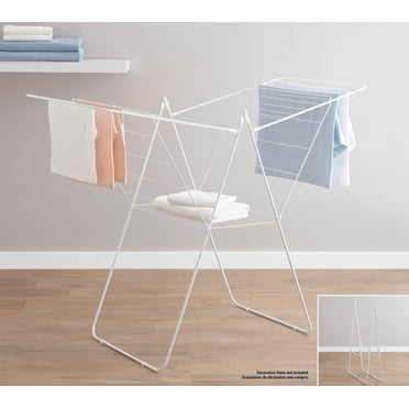Mainstays Cross Wing Clothes Drying Rack, 53.1inWx22.4inDx39inH