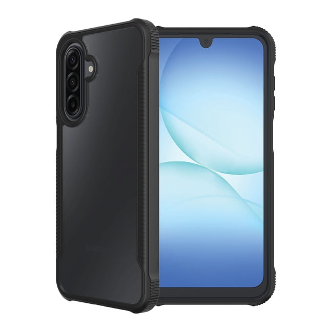 onn Dual-Layer Phone Case for Samsung Galaxy A17 - Clear/Black