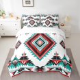 thumbnail image 2 of Geometric 7 Piece Comforter Set Full Bed in a Bag,Southwestern Tribe Arrow Aztec Bedding Sets Exotic Style Western Geometry Sheet Set with Comforter, 2 of 5