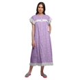 thumbnail image 1 of Moomaya Chemise de Nuit Imprimée pour Femmes Mi-Mollet en Coton à Manches Courtes, 1 of 6