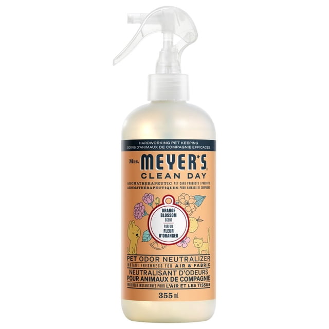 Neutraliseur d'odeurs pour animaux Mrs. Meyer’s Clean Day, parfum fleur d'oranger, 355 mL