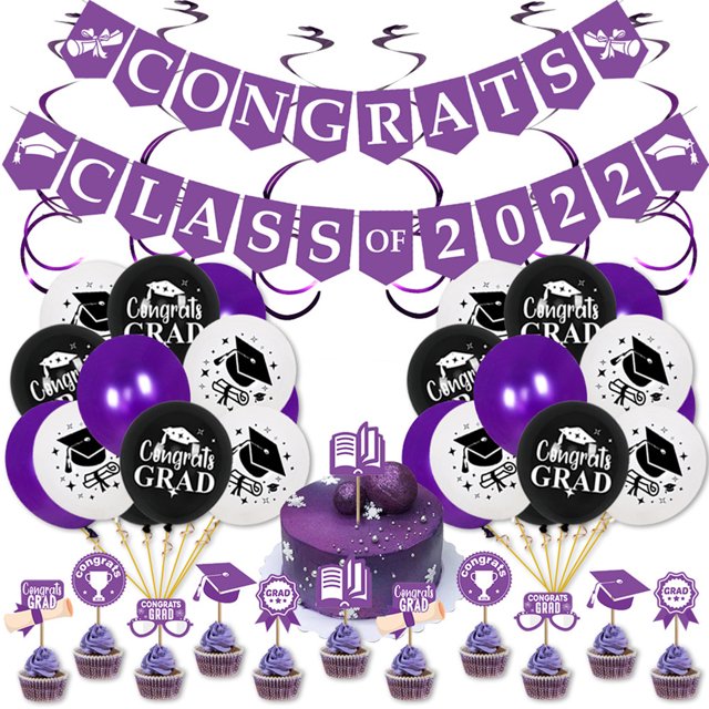 Congrats Class of 2022 Party Supply Graduation Themed Party Decoration