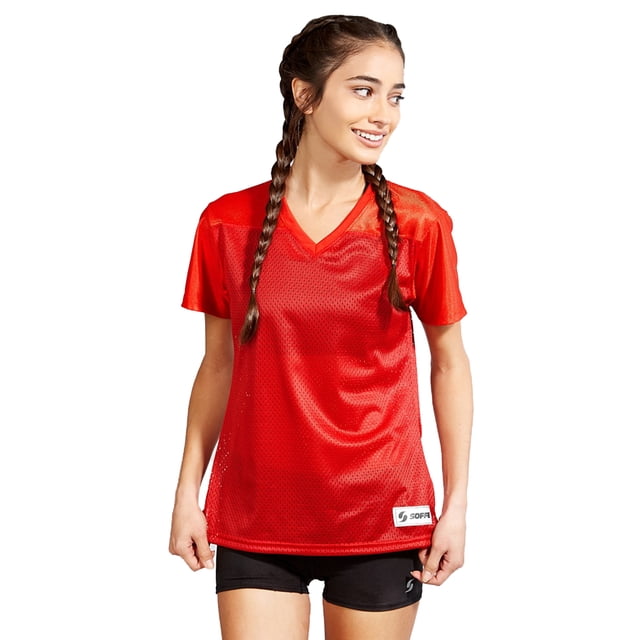 Soffe T-Shirt de Football en Maille à Manches Courtes pour Femmes - 4692V