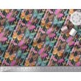 thumbnail image 2 of Soimoi Velvet Fabric Stripes & Butterfly Fabric Prints by Yard 58 Inch Wide, 2 of 5
