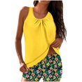 thumbnail image 1 of FAVIPT Tummy Control Two Piece Swimsuits for Women Floral Printed Modest Bathing Suit with Boyshorts Multicolor,S, 1 of 6