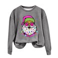 thumbnail image 2 of EGNMCR Chandail en Molleton de Noël Mode Décontractée pour Femmes Manches Longues Col Rond Imprimé Chandail en Molleton Blouse, 2 of 3