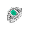 thumbnail image 1 of 6X4mm Forme de Coussin Vert Onyx 925 Sterling Silver Cocktail Femmes Bague de Mariage, 1 of 4