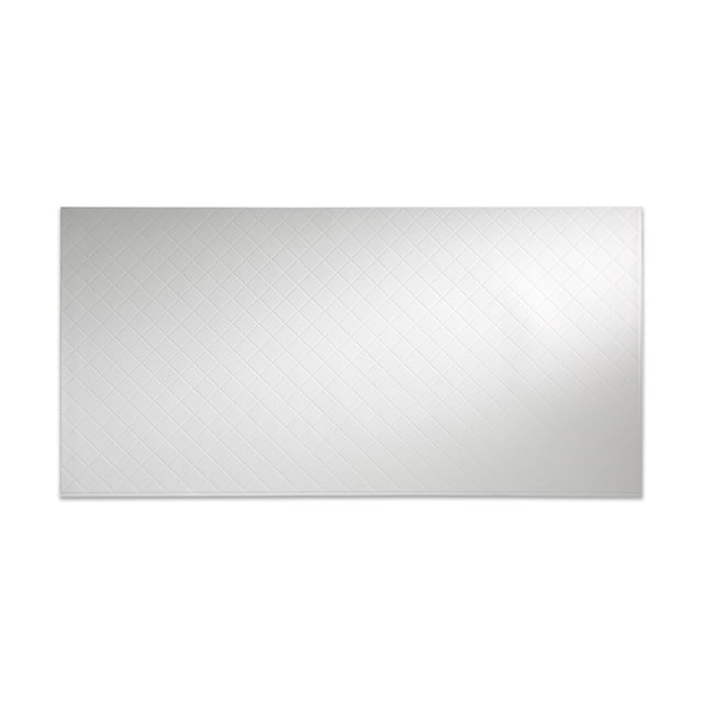 Fasade Quilted Matte White Wall Panel 4' x 8', Easy Installation