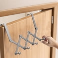 thumbnail image 2 of Shelves for Storage,No Drill Retractable Hooks Behind The Door Hanging Rack - Shelves for Bedroom Clothes Storage, 2 of 6