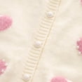 thumbnail image 4 of RXIRUCGD 1-8 Ans Mode Fille Patchwork en Forme de Cœur Ample à Boutons Col Rond à Manches Longues à Capuche Veste Décontractée/veste ( Beige, Taille : 120 ), 4 of 9