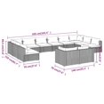 thumbnail image 5 of vidaXL 12 Piece Patio Lounge Set with Cushions Black Poly Rattan, 5 of 5