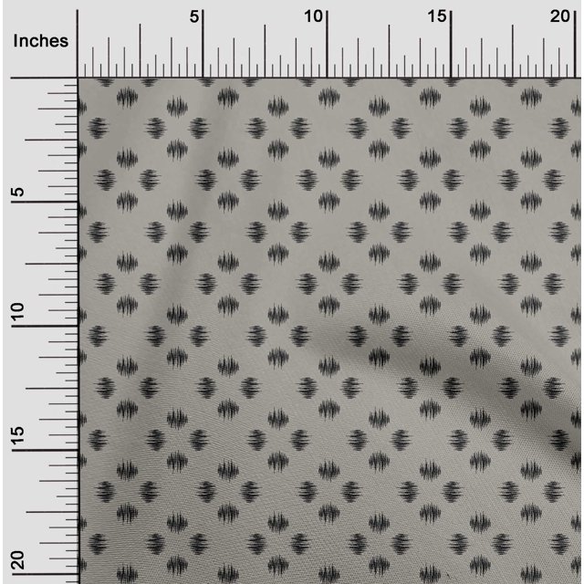 oneOone Polyester Lycra Fabric Small Motif Ikat Print Fabric BTY 56 Inch Wide