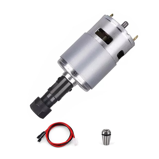 775 Spindle Motor DC 12V-24V 20000 RPM Mini Electric Motor Ball Bearing Large Torque High Power Spindle for CNC 3018 Engraver ,Widely Used