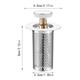 thumbnail image 3 of Bathroom Drain Plug Brass Universal Stopper Proof Core Filter with Hair Strainer for Enhanced Pond Filtration, 3 of 4