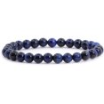 thumbnail image 1 of Bracelet Extensible en Perles Rondes de 6 mm en Oeil de Tigre Bleu Teint, Unisexe 6,5 Pouces, 1 of 2