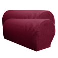 thumbnail image 4 of 2xBurgundy Flannel Stretch Armrest Resistant Furniture, 4 of 8