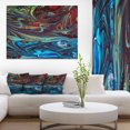 thumbnail image 3 of Design Art Red Blue Acrylic Paint  Canvas Print, 3 of 3