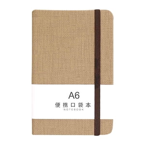 Cagogo A6 Notebook, Papier épais horizontal Notebook pour l'étude de bureau, Handy Pocket Carnet pour les notes de journal, Portable Writing Carnet for Study Professionals Business