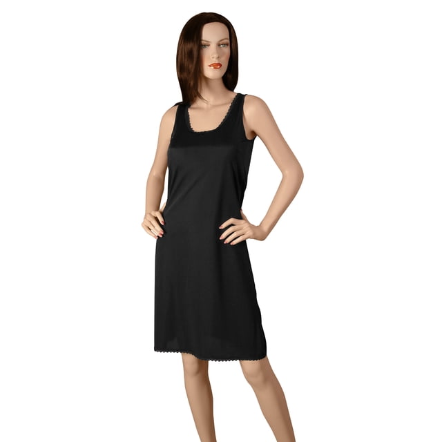Gemsli Womens Classica Nylon Full Slip with Tiny Lace Cling Free, 38