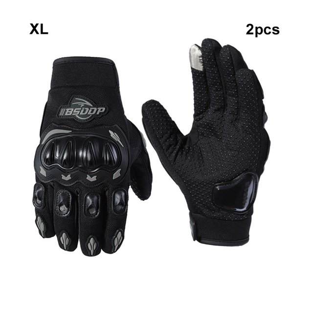 maskred Maximum Protection Leather Motorcycle Gloves With Padding • Breathable gray XL