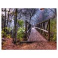 thumbnail image 2 of Beautiful Bridge Over Creek - Landscape Photo Canvas Art Print, 2 of 3