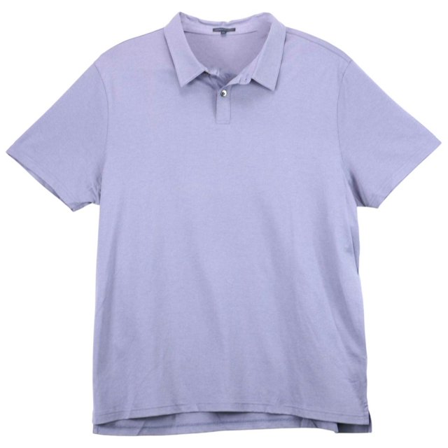 Patrick Assaraf Polo en Soie et Coton Gris Bleu pour Homme - m