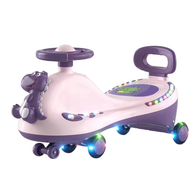 Wiggle Car for Kids, Electric Wiggle Car Ride On Toy with Universal Wheel, Music, Light Effect, Sit Down Kids Riding Push Around Toy, Outdoor Ride On Toy for Kids Children