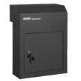 thumbnail image 1 of VEVOR Through The Door Key Drop Box 12x6x16" Mailbox with 1.8"12" Key Lock Black, 1 of 9