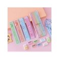 thumbnail image 4 of 5Pcs/Set Kawaii Cartoont Stationery Set Cute Pencil Sharpener Eraser Ruler Stationery School Supplies For Student And Kid, 4 of 5