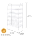 thumbnail image 4 of Mainstays 6 Tier White Metal Shoe Rack and Accessories Storage, 4 of 7