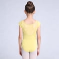 thumbnail image 3 of Girls' Solid Color Short Sleeved Round Neck Dance Practice Uniform Children's Jumpsuit in Medium and Large, 3 of 6