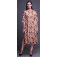 thumbnail image 2 of Bimba Robe Tunique Droite Imprimée à Boutons pour Femmes Kurti Petite, 2 of 6
