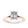 thumbnail image 1 of 1.00 Carat Excellent Emerald Cut Real Diamond Latest Design Solitaire Engagement Ring for Ladies Solid 14K Rose Gold Size 7.5, 1 of 8