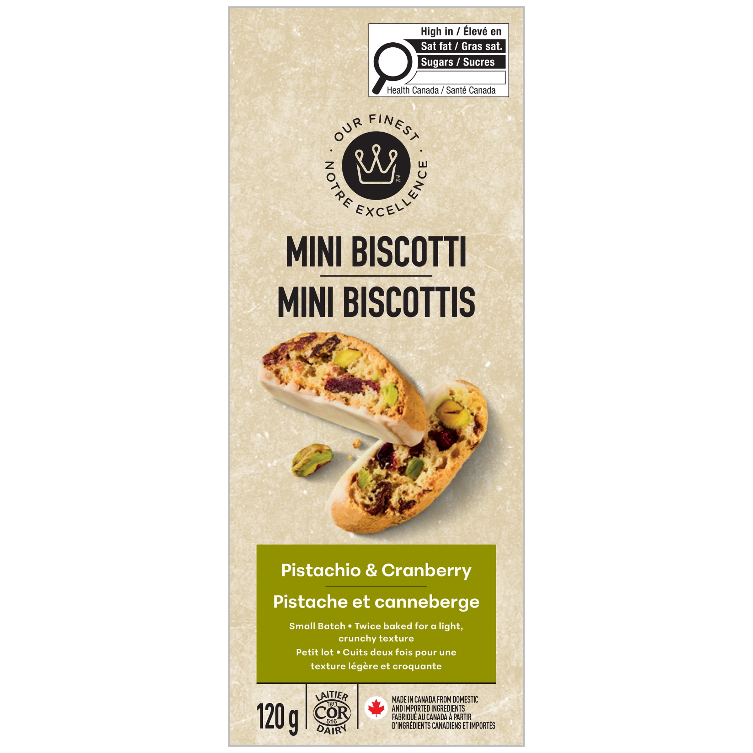 Our Finest Pistachio & Cranberry Mini Biscotti