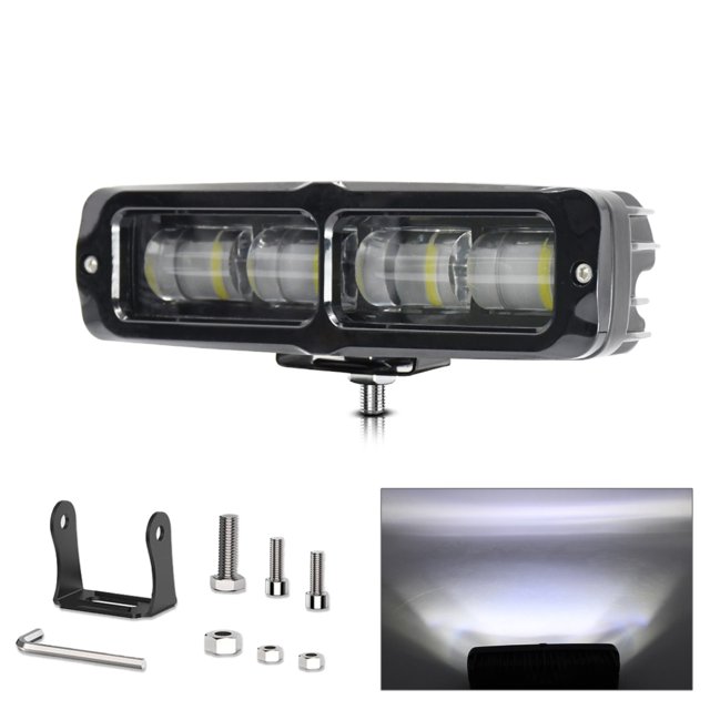 E18 6 Inch LED Light Bar, 80W 8000LM 6000K High Brightness, IP68 Waterproof, Motorcycle Spotlight Fog Light 9~30V Universal For