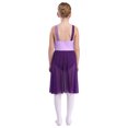 thumbnail image 2 of Lejafay Robe de Danse Lyrique Sans Manches pour Filles Justaucorps Color Block Fête Danse Violet 12, 2 of 8