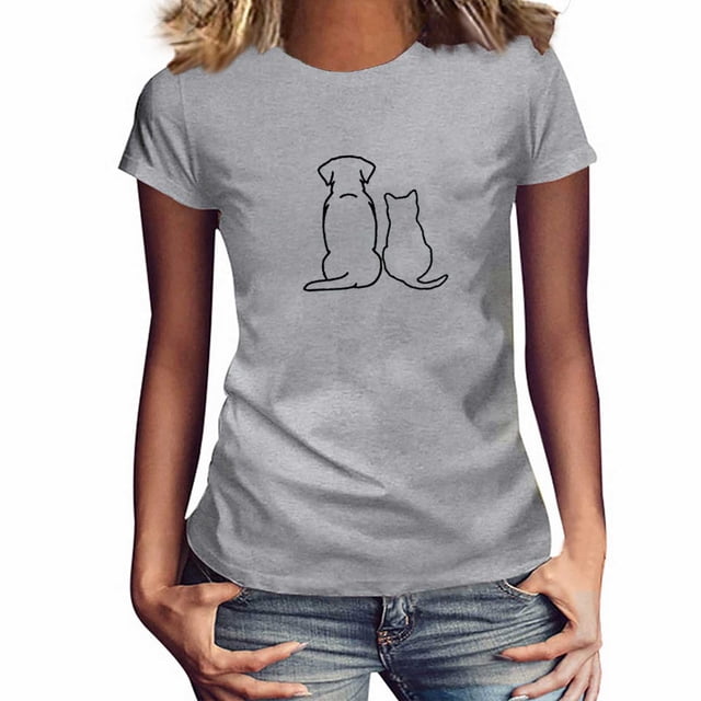 T-shirts Graphiques pour Femmes Mode Hauts pour Femmes Manches Courtes Blouse Ample Col Rond T-Shirt Imprimé T-Shirt Hauts Chemises à Manches Courtes pour Femmes T-Shirts Sois Gentille pour Femmes Chemisiers à Manches Courtes pour Femmes