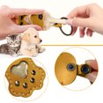 thumbnail image 3 of Aufmer 4 Pcs Personalized Pet Memorial Keyring, Cute Leather Paw Design for Purse or Bag, 4.72x2.24in(Yellow), 3 of 5