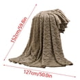 thumbnail image 3 of Fleece Blanket Soft Warm, ZZkhGO Cozy Plush Solid Color Bed Blanket for Couch, 130x150cm Flannel Fabric Reversible Throw Rug for Sofa Bed Decor, 3 of 5