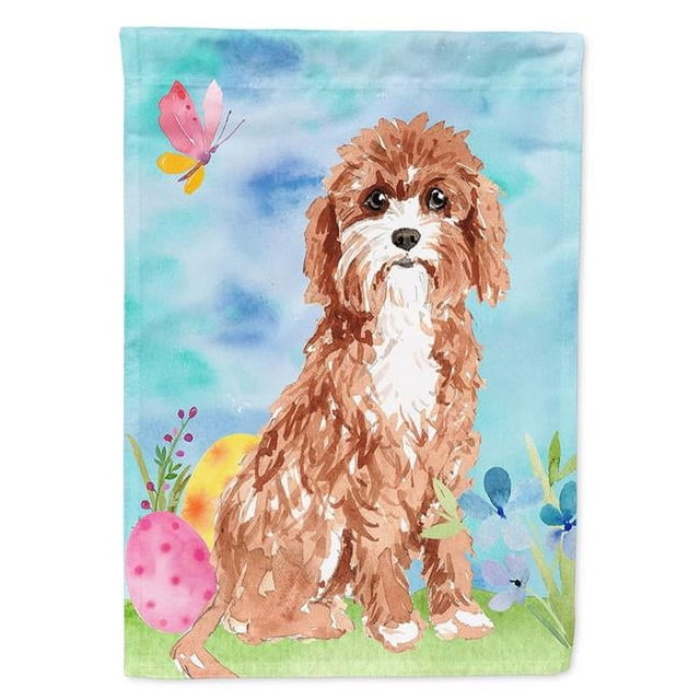 Carolines Treasures CK1918GF Easter Eggs Cavapoo Garden Size Flag