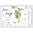 thumbnail image 2 of Inkdotpot 50 Cartes Vierges RSVP avec Enveloppes Blanches - Carte de Réponse Style Verdure - RSVP pour Mariage - Souper de Répétition - Shower de Bébé - Shower Nuptiale - Invitations de Fête de Fiançailles, 2 of 5