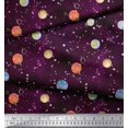 thumbnail image 3 of Soimoi Poly Georgette Fabric Planet Galaxy Decor Fabric Printed Yard 52 Inch Wide, 3 of 3