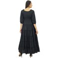 thumbnail image 3 of Bimba Robe Maxi d'Été en Coton à Manches 3/4 pour Femme, Taille à Cordon, 3 of 8