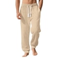 thumbnail image 1 of Plebaso Men's Sweatpants Elastic Bottom with Pockets Casual Drawstring Mens Textured Joggers Activewear, 1 of 7