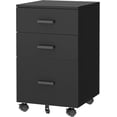 thumbnail image 1 of Classeur Latéral, Classeur à 3 Tiroirs, Armoire de Rangement de Bureau Mobile, avec Roues Mobiles et Verrouillables, Support d'Imprimante pour Bureau à Domicile,, 1 of 2