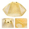thumbnail image 1 of OULII Vintage Mesh Lamp Shade - Gold Metal Chandelier With Hollow Shade For Table Or Floor Light, 1 of 8