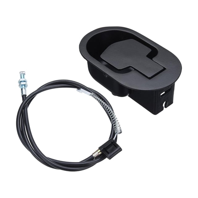 Metal Recliner Handle Replacement Parts with Cable, featuring a durable black aluminum alloy handle and a 97 cm cable with a 120 mm spring. Ideal for repairing reclining furniture such as sofas and chairs, including release levers and repair accessories. Suitable for most brands. Includes one handle and one cable.